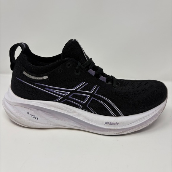 Asics Shoes - ASICS Gel-Nimbus 26 Women's Size 7.5 Black Running Shoes (1012B601)